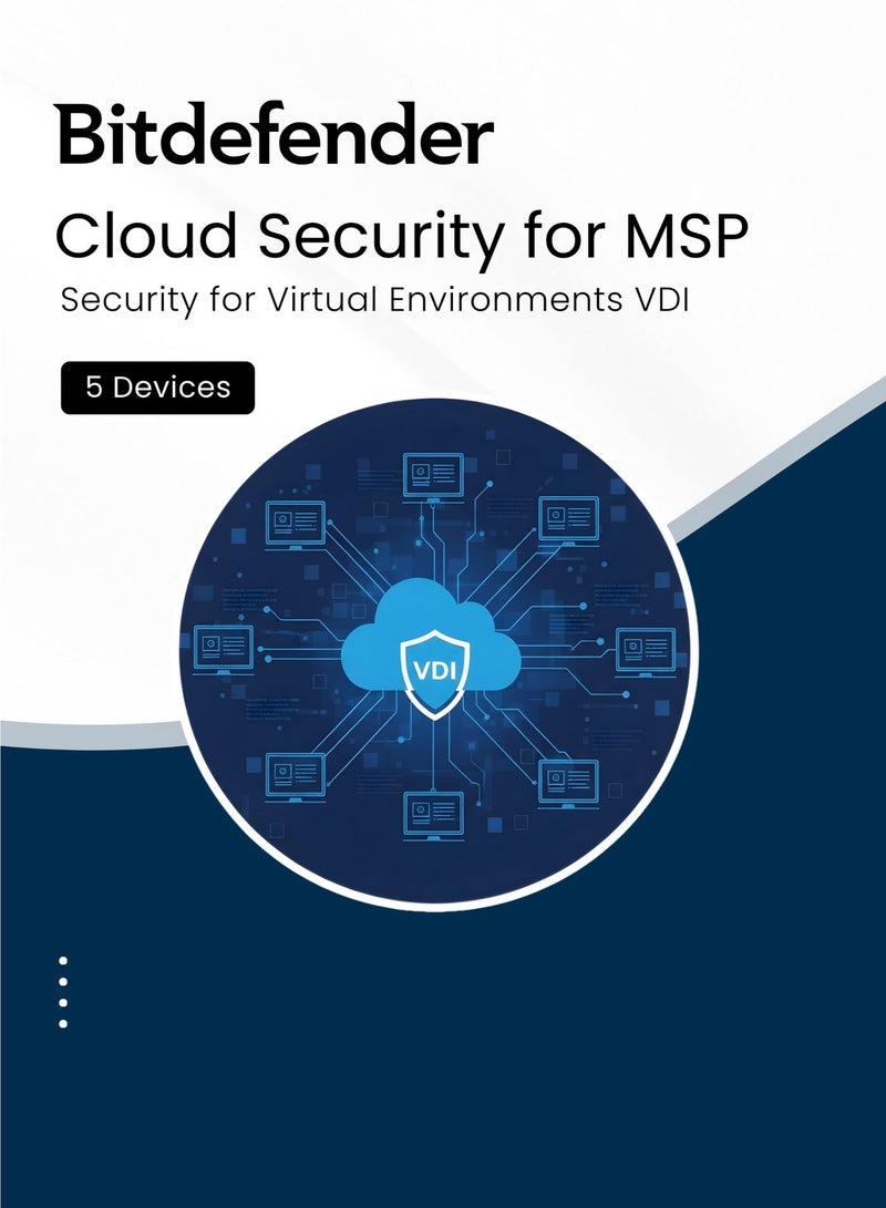 Bitdefender Cloud Security for MSP – Security for Virtual Environments VDI 5 Devices  for 1 Year | Digital License | SAME DAY DELIVERY